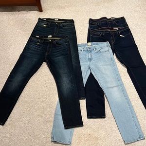 [5 jeans] priced to sell // (3) Jcrew jeans and (2) Jack wills jeans